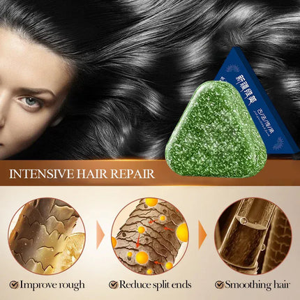 EcoWarra Natural Usman Grass Herbal Shampoo Bar – Oil Control, Anti-Dandruff & Hair Growth Care