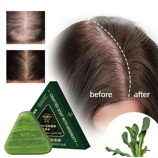 EcoWarra Natural Usman Herbal Shampoo Bar – Oil Control, Itch Relief & Healthy Hair Growth Support