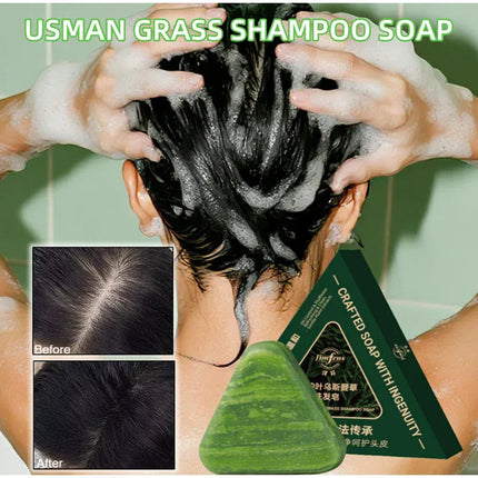 EcoWarra Natural Usman Herbal Shampoo Bar – Oil Control, Itch Relief & Healthy Hair Growth Support