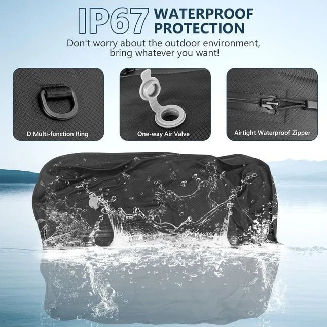 EcoWarra New Reusable Vacuum Bags for Travel Waterproof Space Saver Vacuum Compression Bag Dustproof Luggage Vacuum Storage Bag Backpack