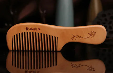 EcoWarra NO.1 Natural Peach Wood Hair Comb Close Teeth Anti-static Head Massage Hair Care Wooden kids Brushes children Combs Baby Hair Care