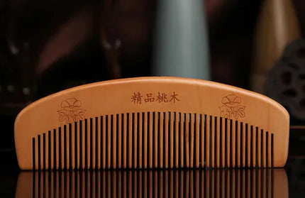 EcoWarra NO.3 Natural Peach Wood Hair Comb Close Teeth Anti-static Head Massage Hair Care Wooden kids Brushes children Combs Baby Hair Care