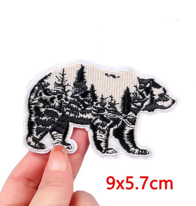 EcoWarra Outdoor Nature Camping Traveler Embroidered Patch Iron On Patches For Clothing Thermoadhesive Patches Hiking Patch For Backpack