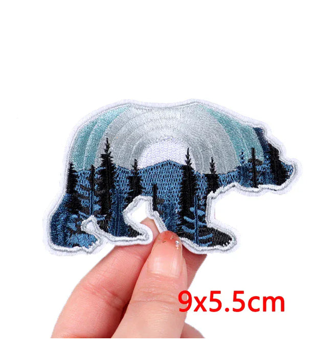 EcoWarra Outdoor Nature Camping Traveler Embroidered Patch Iron On Patches For Clothing Thermoadhesive Patches Hiking Patch For Backpack