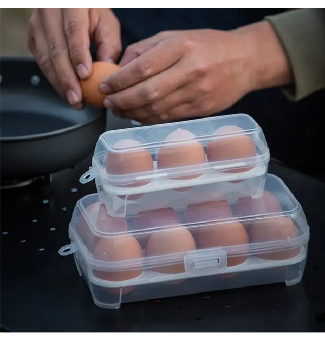 EcoWarra Outdoor Shockproof Egg Box Storage Box, Portable Camping Shatterproof Egg Tray, Home Plastic Protection Box, Travel Shatterproof