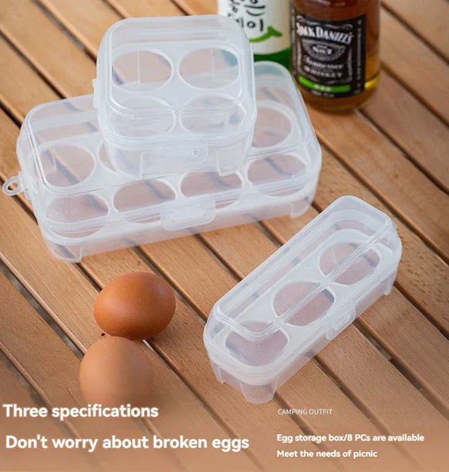 EcoWarra Outdoor Shockproof Egg Box Storage Box, Portable Camping Shatterproof Egg Tray, Home Plastic Protection Box, Travel Shatterproof
