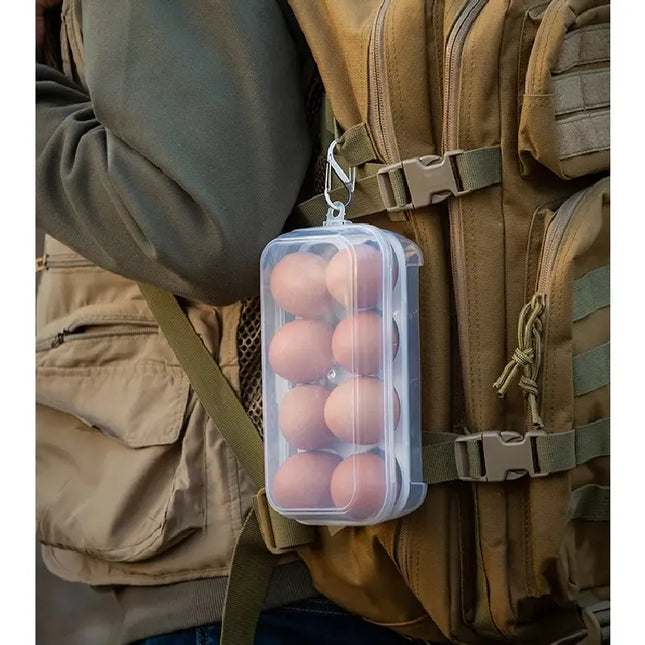 EcoWarra Outdoor Shockproof Egg Box Storage Box, Portable Camping Shatterproof Egg Tray, Home Plastic Protection Box, Travel Shatterproof