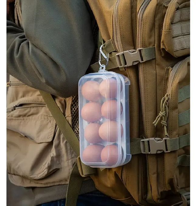EcoWarra Outdoor Shockproof Egg Box Storage Box, Portable Camping Shatterproof Egg Tray, Home Plastic Protection Box, Travel Shatterproof