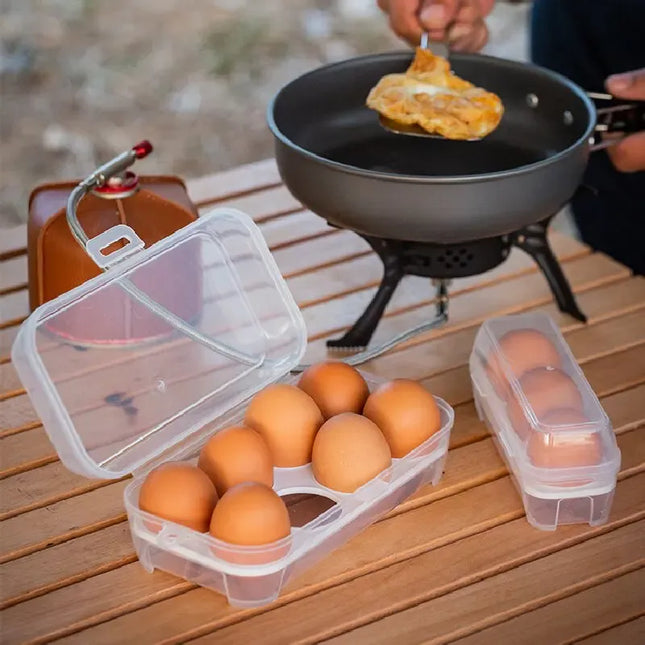 EcoWarra Outdoor Shockproof Egg Box Storage Box, Portable Camping Shatterproof Egg Tray, Home Plastic Protection Box, Travel Shatterproof