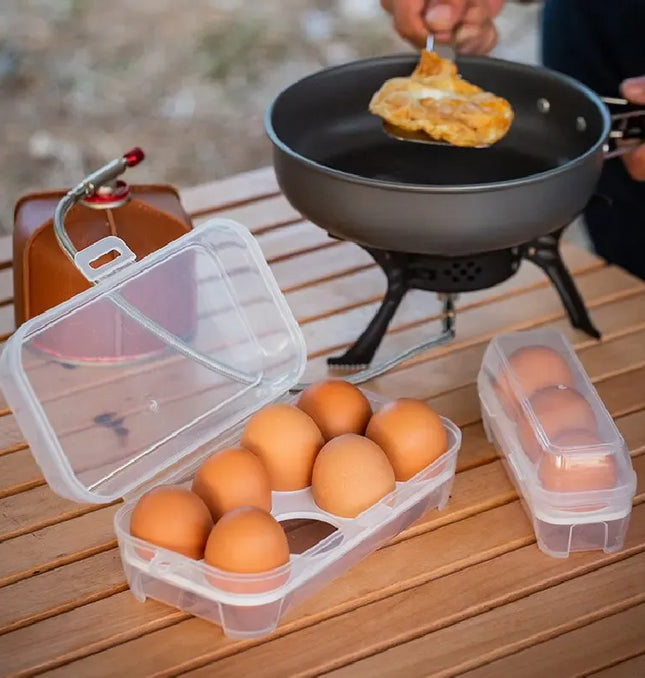 EcoWarra Outdoor Shockproof Egg Box Storage Box, Portable Camping Shatterproof Egg Tray, Home Plastic Protection Box, Travel Shatterproof