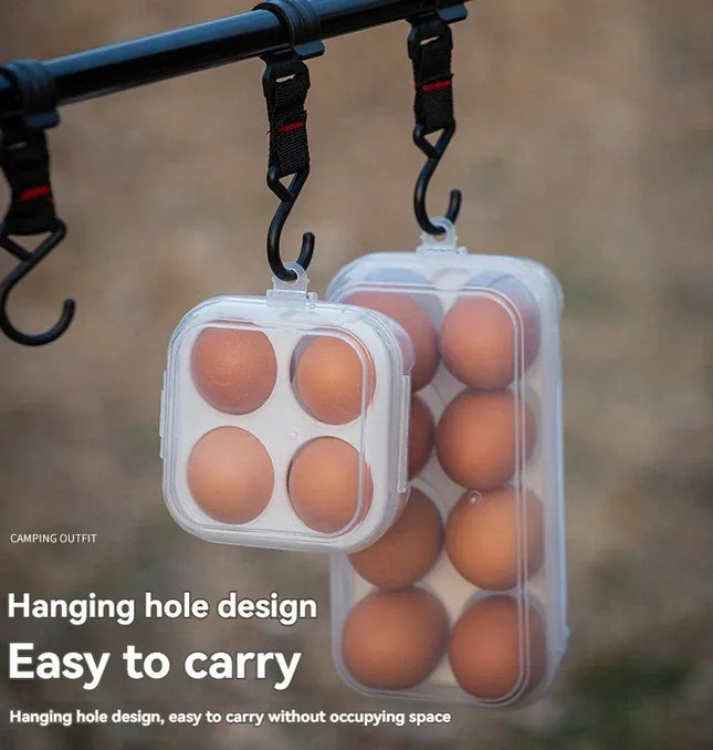 EcoWarra Outdoor Shockproof Egg Box Storage Box, Portable Camping Shatterproof Egg Tray, Home Plastic Protection Box, Travel Shatterproof