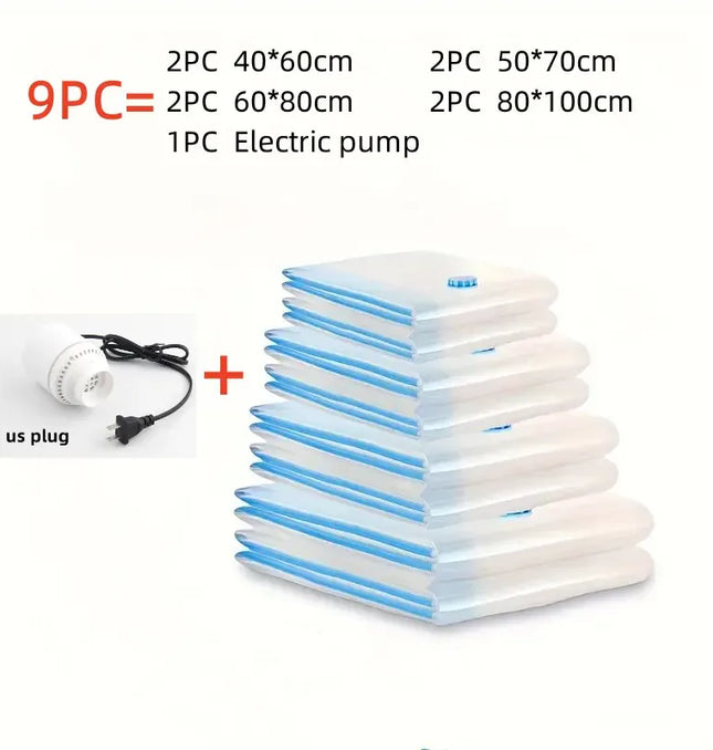 EcoWarra Package B  US plug Compressed bag electric pump, travel vacuum bag pump, mini vacuum sealant machine, food space savings, food organizer