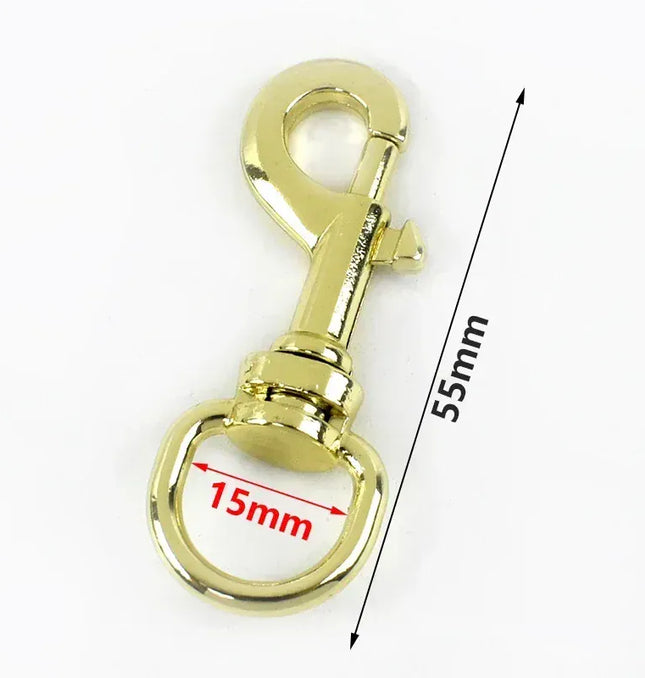 EcoWarra PaleLightGold-15mm / 5Pcs 5/10/20Pcs 11/15mm Metal Buckle Bag Strap Keychain Swivel Trigger Clips Lobster Clasp Dog Collar Snap Hook Carabiner Accessories