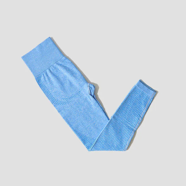 EcoWarra PantsBlue / M(56-62KG) WAREBALL Seamless Women Yoga Pants Workout Sportswear Gym Clothing Fitness Long Sleeve Crop Top High Waist Leggings SportsTop