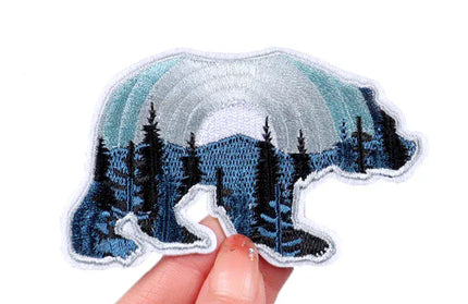 EcoWarra PE8417CT Outdoor Nature Camping Traveler Embroidered Patch Iron On Patches For Clothing Thermoadhesive Patches Hiking Patch For Backpack