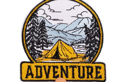 EcoWarra PE8693CT Outdoor Nature Camping Traveler Embroidered Patch Iron On Patches For Clothing Thermoadhesive Patches Hiking Patch For Backpack