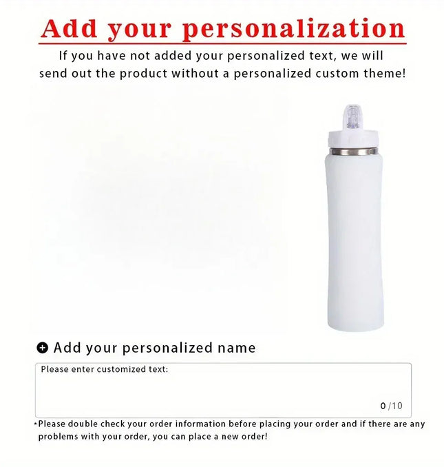 EcoWarra Personalized Insulated Stainless Steel Water Bottle with Straw - Engraved Fitness/Cycling Bottle, Perfect Gift for Men & Women