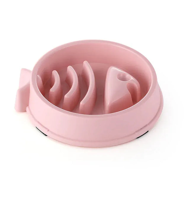EcoWarra Picture color Pet Cat Dog Slow Food Bowl Fat Help Healthy Round Anti-choking Thickened And Non-slip Multiple Colors Shapes