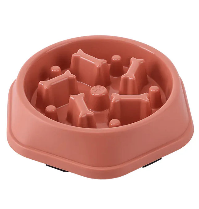 EcoWarra Picture color Pet Cat Dog Slow Food Bowl Fat Help Healthy Round Anti-choking Thickened And Non-slip Multiple Colors Shapes