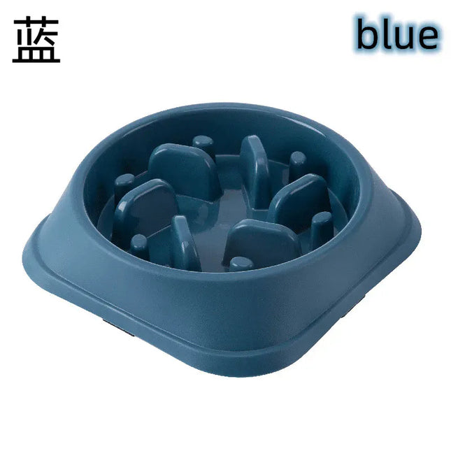 EcoWarra Picture color Pet Cat Dog Slow Food Bowl Fat Help Healthy Round Anti-choking Thickened And Non-slip Multiple Colors Shapes