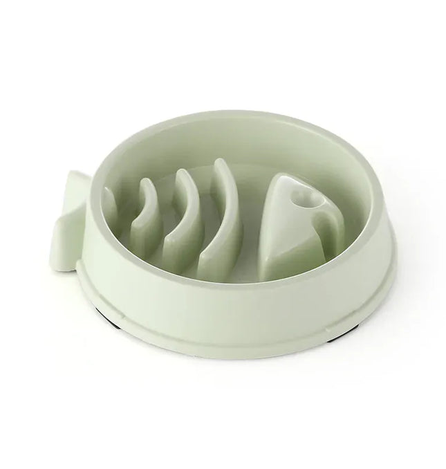 EcoWarra Picture color Pet Cat Dog Slow Food Bowl Fat Help Healthy Round Anti-choking Thickened And Non-slip Multiple Colors Shapes