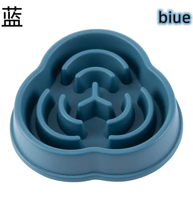 EcoWarra Picture color Pet Cat Dog Slow Food Bowl Fat Help Healthy Round Anti-choking Thickened And Non-slip Multiple Colors Shapes
