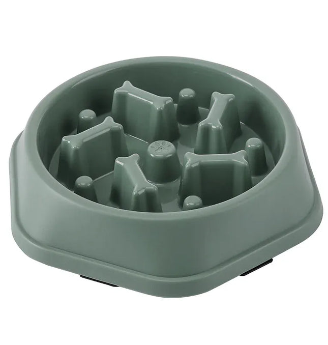 EcoWarra Picture color Pet Cat Dog Slow Food Bowl Fat Help Healthy Round Anti-choking Thickened And Non-slip Multiple Colors Shapes