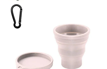 EcoWarra Pink-1Set 1-20Sets 180ML Folding Cup Mini Retractable Cup Silicone Portable Teacup Outdoor Travel Coffee Telescopic Drinking Mug with Lid
