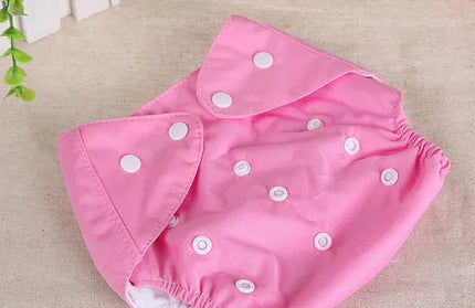 EcoWarra Pink Baby Diapers Washable Reusable Nappies Grid Eco Friendly Cotton Baby Cloth Training Pant Cloth Diaper Adjustable Baby Fraldas