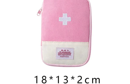 EcoWarra Pink-L 4 Sizes Portable Medicine Bag Travel First Aid Kit Medicine Bag Storage Bag Survival Kit Medicine Box Outdoor Emergency Camping