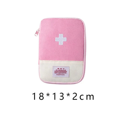 EcoWarra Pink-L 4 Sizes Portable Medicine Bag Travel First Aid Kit Medicine Bag Storage Bag Survival Kit Medicine Box Outdoor Emergency Camping