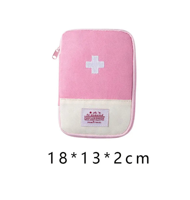 EcoWarra Pink-L 4 Sizes Portable Medicine Bag Travel First Aid Kit Medicine Bag Storage Bag Survival Kit Medicine Box Outdoor Emergency Camping