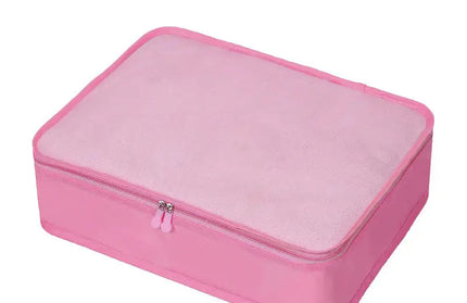 EcoWarra Pink / S Travel Handle Storage Bag Home Moving Luggage Bags Suitcase Sortting Mesh Bag Clothing Shoes Organizer Large Capacity