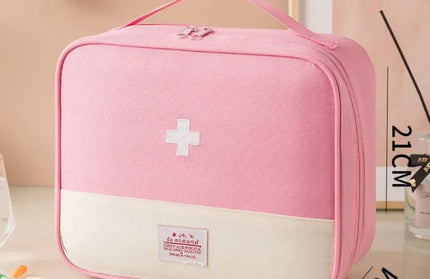 EcoWarra Pink-XL 4 Sizes Portable Medicine Bag Travel First Aid Kit Medicine Bag Storage Bag Survival Kit Medicine Box Outdoor Emergency Camping
