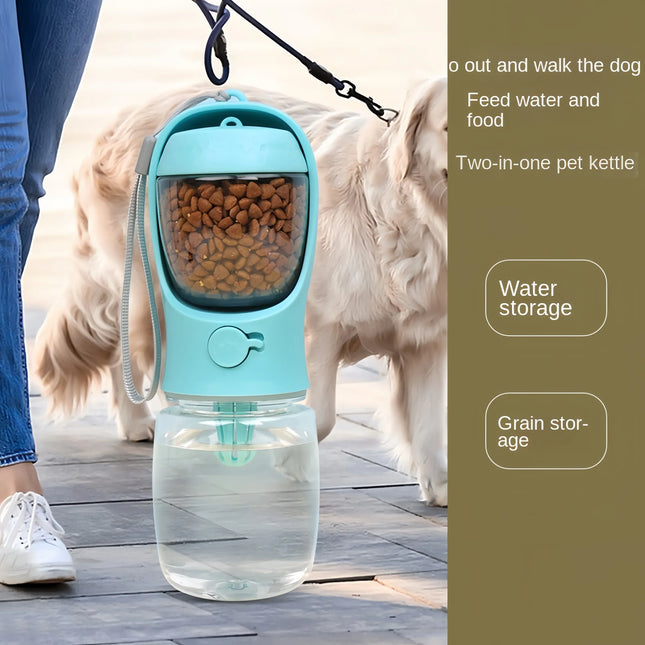 EcoWarra Portable Dog Cat Water Bottle with Storage Food and Water Container for Puppy Pets dogs Feeder Bowl Outdoor Travel Pet supplies