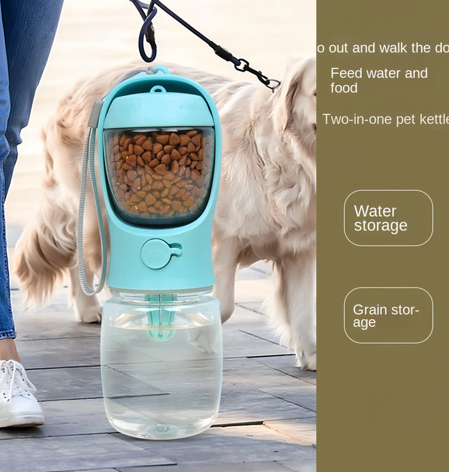 EcoWarra Portable Dog Cat Water Bottle with Storage Food and Water Container for Puppy Pets dogs Feeder Bowl Outdoor Travel Pet supplies