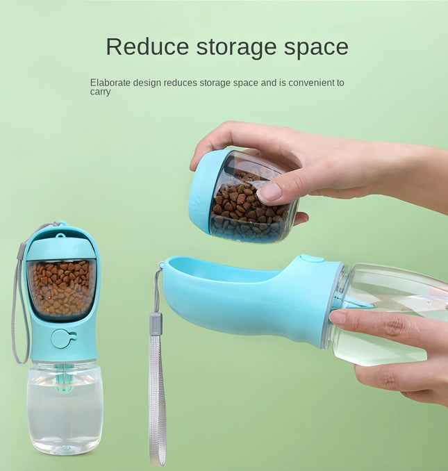 EcoWarra Portable Dog Cat Water Bottle with Storage Food and Water Container for Puppy Pets dogs Feeder Bowl Outdoor Travel Pet supplies