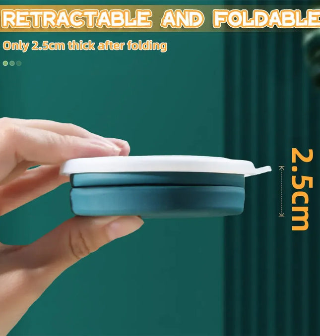 EcoWarra Portable Silicone Foldable Cup With Lanyard Heat Resistant Collapsible Cups Lid Folding Storage Travel Mug For Hot Water