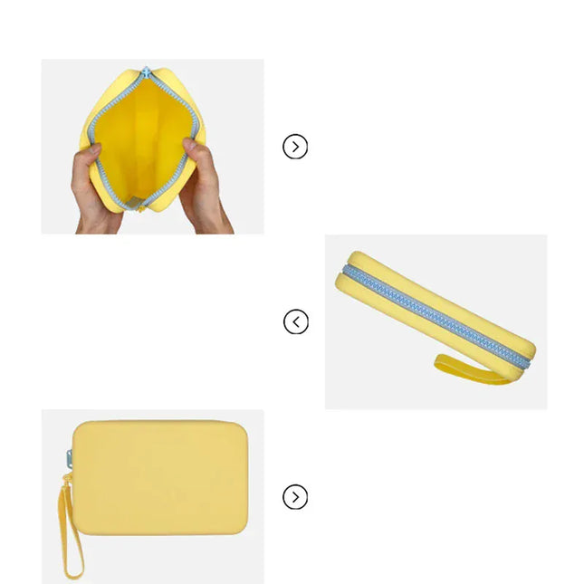 EcoWarra Portable Silicone Underwear Storage Bag Large Capacity Waterproof Zipper Pouch Desktop Storage Toiletries Bag Lipstick Bags