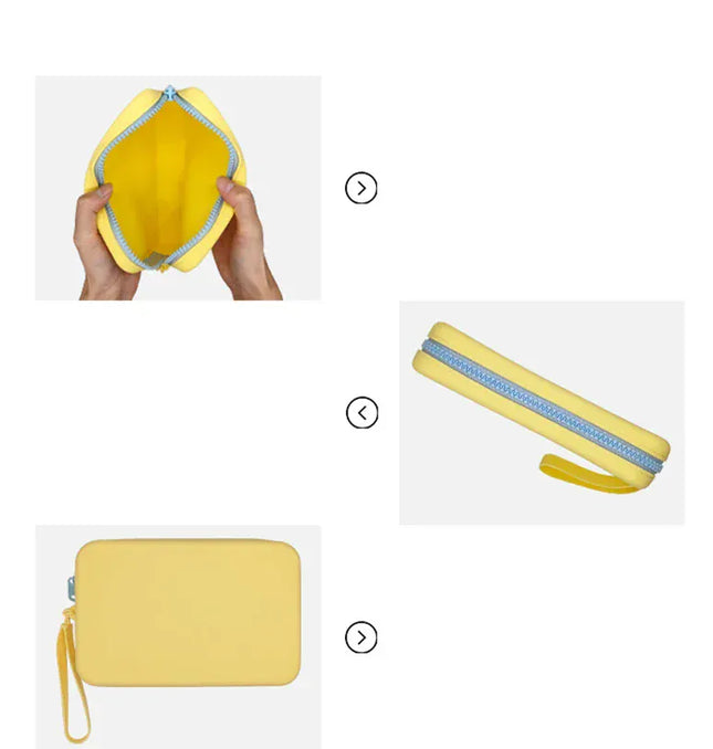 EcoWarra Portable Silicone Underwear Storage Bag Large Capacity Waterproof Zipper Pouch Desktop Storage Toiletries Bag Lipstick Bags