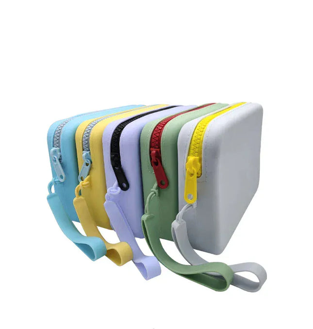 EcoWarra Portable Silicone Underwear Storage Bag Large Capacity Waterproof Zipper Pouch Desktop Storage Toiletries Bag Lipstick Bags