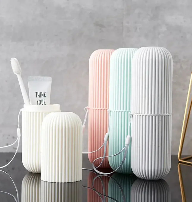 EcoWarra Portable Toothpaste Toothbrush Protect Holder Case Travel Camping Storage Box Protect Toothbrush Toothpaste from Dirt and Damage