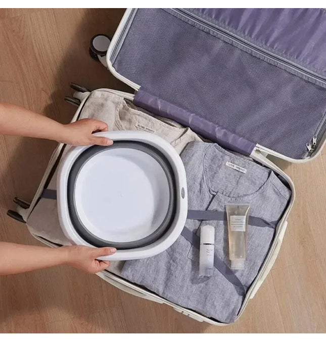 EcoWarra Portable Wash Basins Plastic Folding Basins Dorm Room Essentials  Foldable Bucket Basin Wash Basin Bathroom Kitchen Accessories