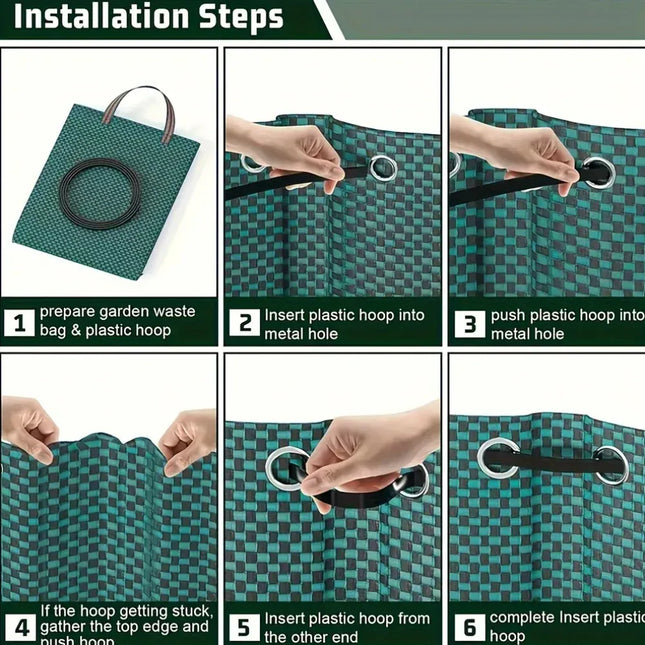 EcoWarra PP Garden Waste Bags Heavy-Duty  Reusable Yard Debris Bags with Industrial Fabric and Handles for Plant, and Leaf Collection