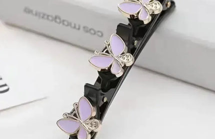 EcoWarra Pu hd New Fashion Sparkling Crystal Stones Braided Hair Clips 3 Flowers Hair Accessories for Women Girls Styling Tools  Wholesales
