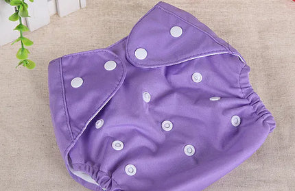 EcoWarra PURPLE Baby Diapers Washable Reusable Nappies Grid Eco Friendly Cotton Baby Cloth Training Pant Cloth Diaper Adjustable Baby Fraldas