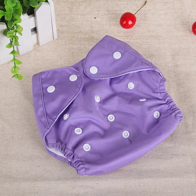 EcoWarra PURPLE Baby Diapers Washable Reusable Nappies Grid Eco Friendly Cotton Baby Cloth Training Pant Cloth Diaper Adjustable Baby Fraldas