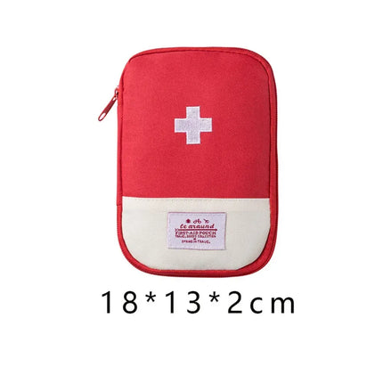 EcoWarra Red-L 4 Sizes Portable Medicine Bag Travel First Aid Kit Medicine Bag Storage Bag Survival Kit Medicine Box Outdoor Emergency Camping