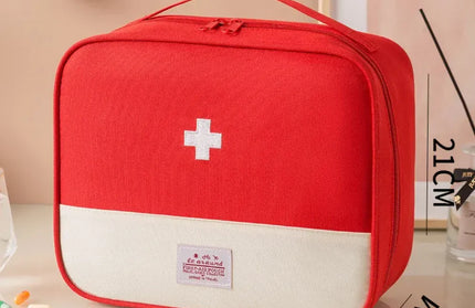 EcoWarra Red-XL 4 Sizes Portable Medicine Bag Travel First Aid Kit Medicine Bag Storage Bag Survival Kit Medicine Box Outdoor Emergency Camping