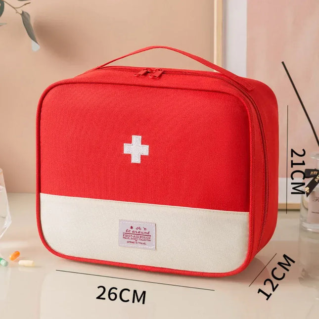 EcoWarra Red-XL 4 Sizes Portable Medicine Bag Travel First Aid Kit Medicine Bag Storage Bag Survival Kit Medicine Box Outdoor Emergency Camping